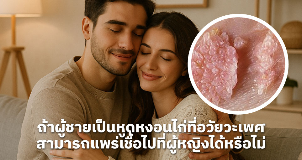 ถ้าผู้ชายเป็นหูดหงอนไก่ที่อวัยวะเพศ สามารถแพร่เชื้อไปที่ผู้หญิงได้หรือไม่