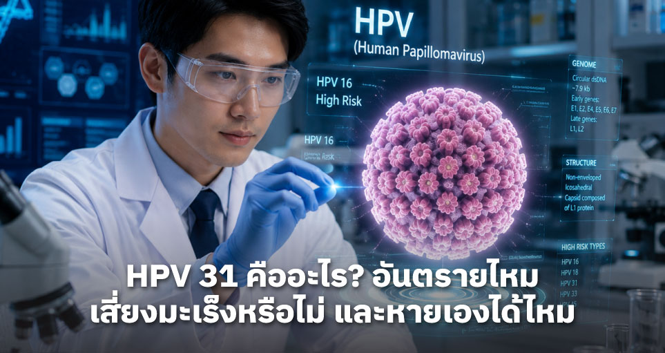 HPV 31 คืออะไร? อันตรายไหม เสี่ยงมะเร็งหรือไม่ และหายเองได้ไหม