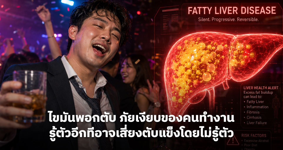 ไขมันพอกตับ ภัยเงียบของคนทำงาน รู้ตัวอีกทีอาจเสี่ยงตับแข็งโดยไม่รู้ตัว