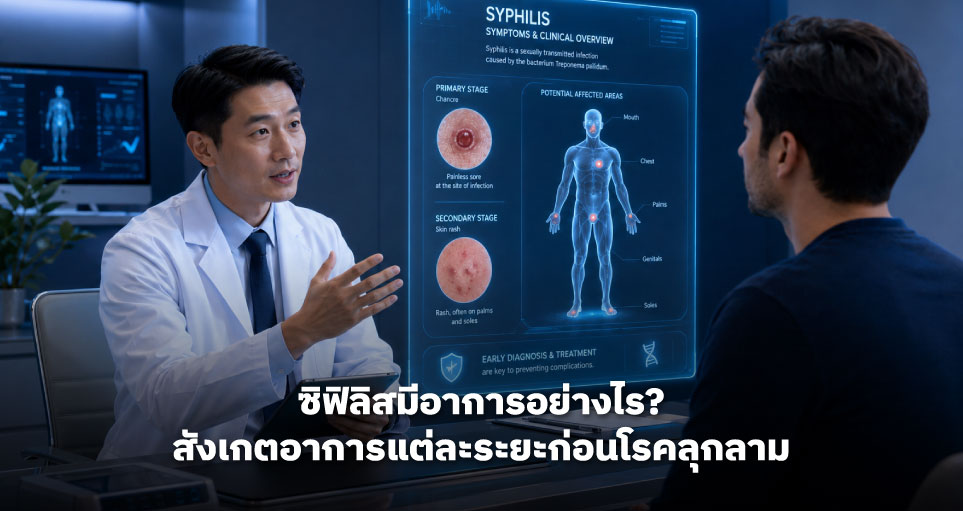 ซิฟิลิสมีอาการอย่างไร? สังเกตอาการแต่ละระยะก่อนโรคลุกลาม
