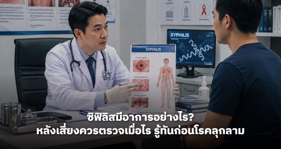 ซิฟิลิสมีอาการอย่างไร? หลังเสี่ยงควรตรวจเมื่อไร รู้ทันก่อนโรคลุกลาม