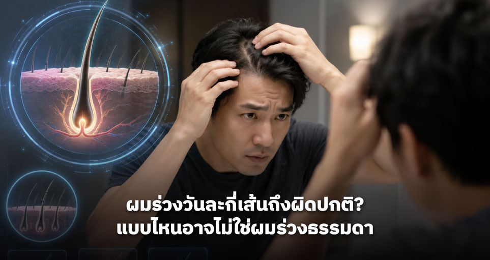 ผมร่วงวันละกี่เส้นถึงผิดปกติ? แบบไหนอาจไม่ใช่ผมร่วงธรรมดา