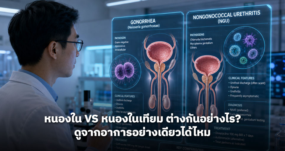 หนองใน vs หนองในเทียม ต่างกันอย่างไร? ดูจากอาการอย่างเดียวได้ไหม