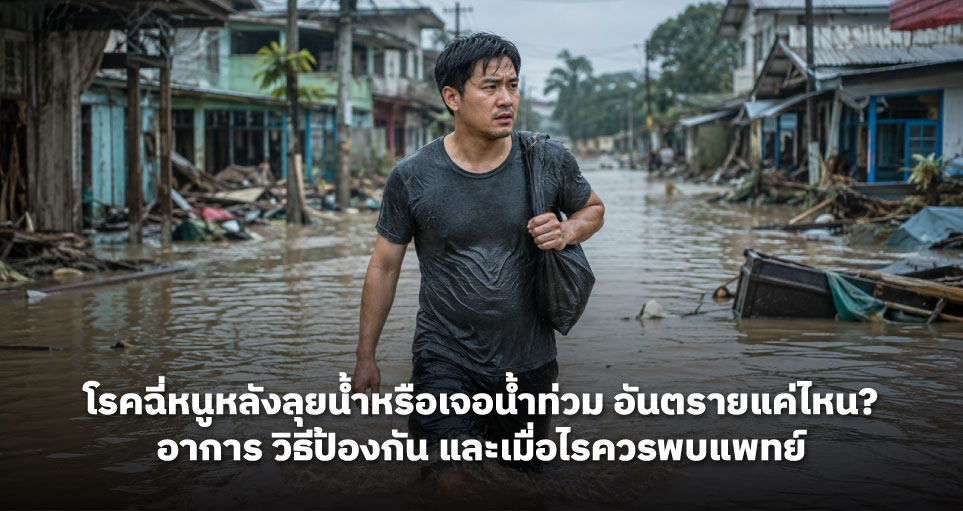 โรคฉี่หนูหลังลุยน้ำหรือเจอน้ำท่วม อันตรายแค่ไหน? อาการ วิธีป้องกัน และเมื่อไรควรพบแพทย์