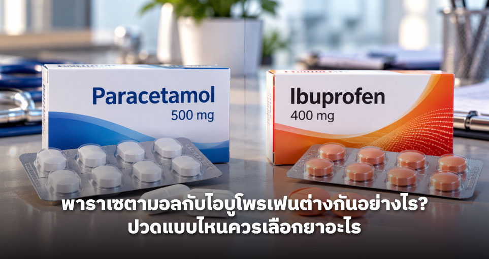 พาราเซตามอลกับไอบูโพรเฟนต่างกันอย่างไร? ปวดแบบไหนควรเลือกยาอะไร