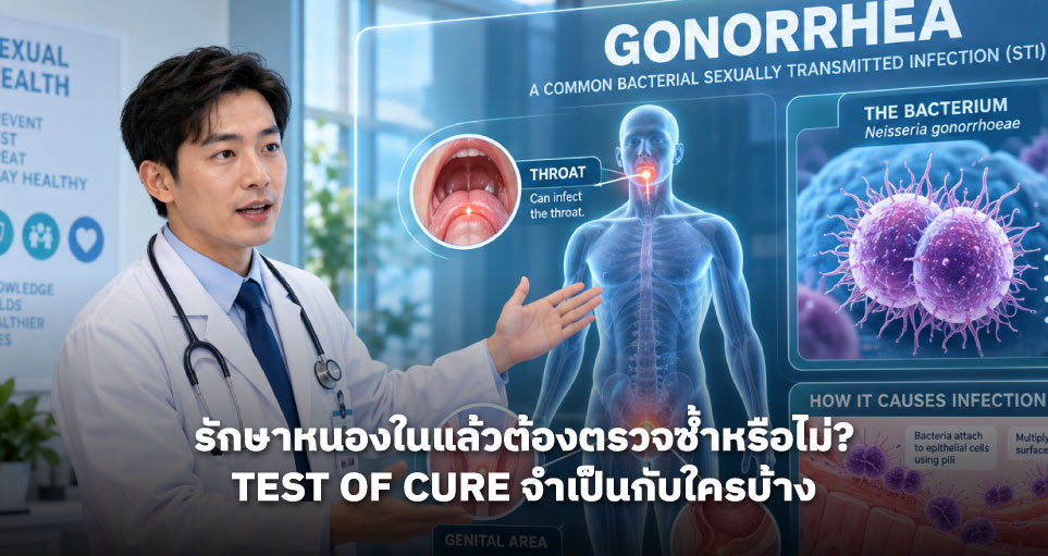 รักษาหนองในแล้วต้องตรวจซ้ำหรือไม่? Test of Cure จำเป็นกับใครบ้าง