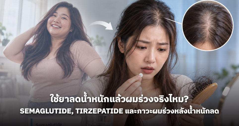 ใช้ยาลดน้ำหนักแล้วผมร่วงจริงไหม? Semaglutide, Tirzepatide และภาวะผมร่วงหลังน้ำหนักลด